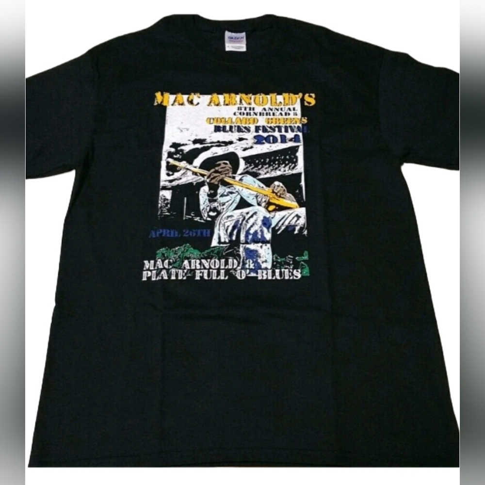 8th Annual Mac Arnold Cornbread Collard Greens Blues Festival T-Shirt Men Medium